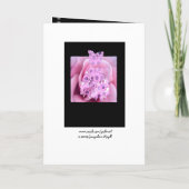 名前をカスタムするジュニアブライドメイドピンクの花柄のドレス 招待状 (裏面)