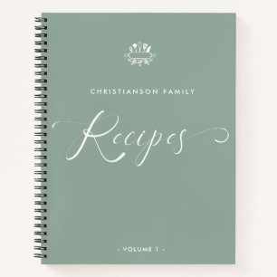 名前をカスタムするスエレガントクリプトレシピ ノートブック