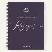 名前をカスタムするスエレガントクリプトレシピ ノートブック (正面)