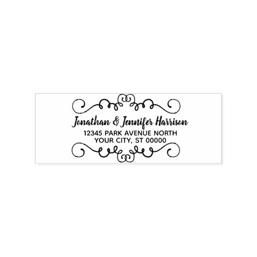 名前をカスタムするスエレガントクリプト差出人住所 ラバースタンプ (インプリント)