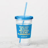 名前をカスタムするスカイ引用文 アクリルタンブラー (裏面)