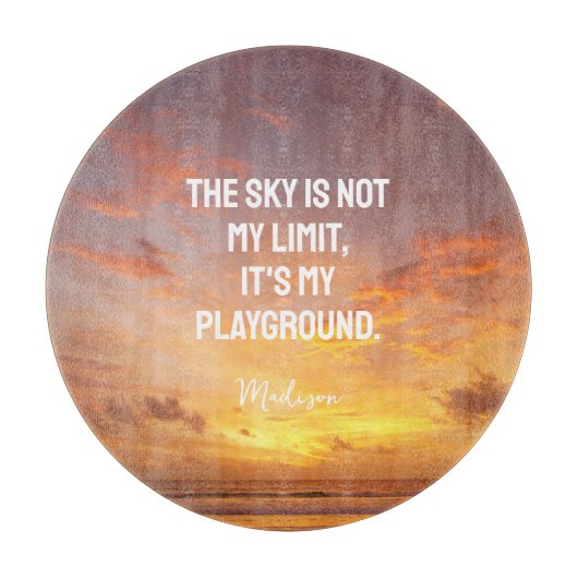 名前をカスタムするスカイ引用文 カッティングボード (正面)