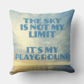 名前をカスタムするスカイ引用文 クッション (裏面)