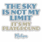 名前をカスタムするスカイ引用文 シール (正面)