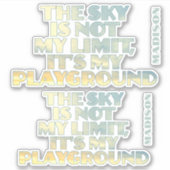 名前をカスタムするスカイ引用文 シール (正面)