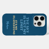 名前をカスタムするスカイ引用文 Case-Mate iPhoneケース (裏面 (横))