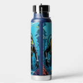 名前をカスタムするスキューバダイバー ウォーターボトル (左面)