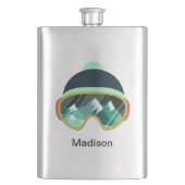 名前をカスタムするスキーマスクフラスコ フラスク (正面)