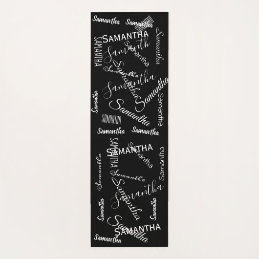 名前をカスタムするスクリプトパーソナライズされたモノグラム ヨガマット (裏面)