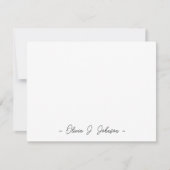 名前をカスタムするスクリプトミニマリストホワイトフラットノートカード ノートカード (正面)