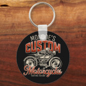 名前をカスタムするスケルトンオートバイサイクルショップ キーホルダー (正面)
