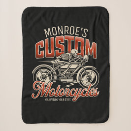 名前をカスタムするスケルトンオートバイサイクルショップ シェルパブランケット