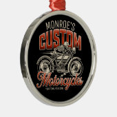 名前をカスタムするスケルトンオートバイサイクルショップ メタルオーナメント (右)