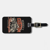 名前をカスタムするスケルトンオートバイサイクルショップ ラゲッジタグ (正面横)