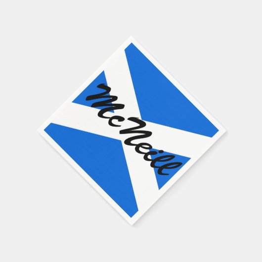 名前をカスタムするスコットランド国旗pncnt スタンダードカクテルナプキン (角)