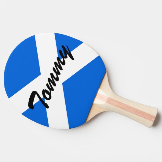 名前をカスタムするスコットランド国旗ppt 卓球ラケット (横)