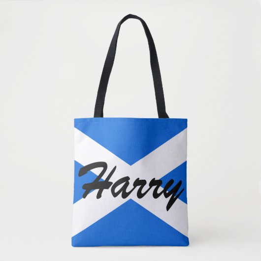 名前をカスタムするスコットランド国旗stcnt トートバッグ (正面)