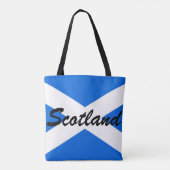 名前をカスタムするスコットランド国旗stcnt トートバッグ (裏面)