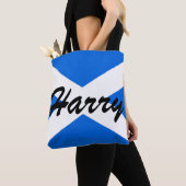 名前をカスタムするスコットランド国旗stcnt トートバッグ (クローズアップ)