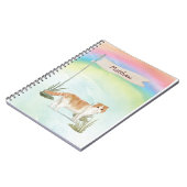 名前をカスタムするスコティッシュフォールドキャットペット ノートブック (左側)