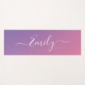 名前をカスタムするススタイリッシュクリプト渦グラデーシグラデーションョン ヨガマット (正面(横))