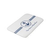 名前をカスタムするスタイリッシュいかり&ロープバスマット バスマット (アングル)