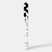 名前をカスタムするスタイリッシュテンプレート白黒 Case-Mate iPhoneケース (裏面 / 左)