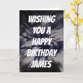 名前をカスタムするスター爆発誕生日カード カード (黄色い花)