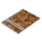 名前をカスタムするスチームパンクメタリックはかりで測ブロンズ ノートブック (左側)