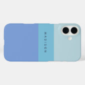 名前をカスタムするストライプのの電話番号 Case-Mate iPhoneケース (裏面 (横))