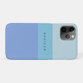 名前をカスタムするストライプのの電話番号 Case-Mate iPhoneケース (裏面(横))