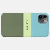 名前をカスタムするストライプのの電話番号 Case-Mate iPhoneケース (裏面(横))