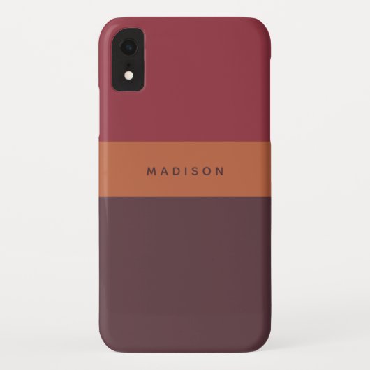 名前をカスタムするストライプのの電話番号 Case-Mate iPhoneケース (裏面)