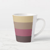 名前をカスタムするストライプパターン カフェラテマグ (右)