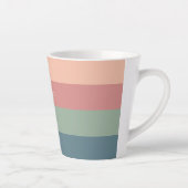 名前をカスタムするストライプパターン カフェラテマグ (右)