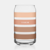 名前をカスタムするストライプパターン ガラス缶 (裏面)