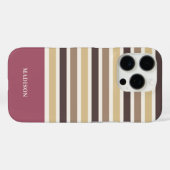 名前をカスタムするストライプパターン Case-Mate iPhoneケース (裏面 (横))