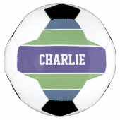 名前をカスタムするストライプ型サッカーボール サッカーボール (正面)