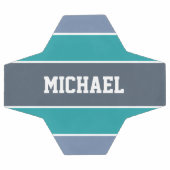 名前をカスタムするストライプ型サッカーボール サッカーボール (フラット)