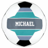 名前をカスタムするストライプ型サッカーボール サッカーボール (正面)