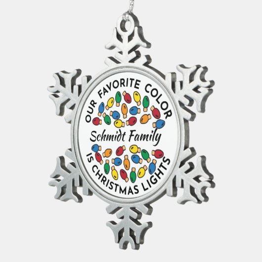 名前をカスタムするスノーフレークオーナメントプーターキープサケ スノーフレークピューターオーナメント (右)