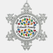 名前をカスタムするスノーフレークオーナメントプーターキープサケ スノーフレークピューターオーナメント (正面)