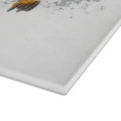 名前をカスタムするスノーボーダーイラストレーション カッティングボード (角)