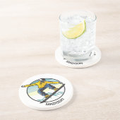 名前をカスタムするスノーボーダー コースター (側面)