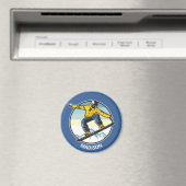 名前をカスタムするスノーボーダー マグネット (インサイチュ (食洗機))