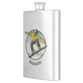 名前をカスタムするスノーボード フラスク (左)