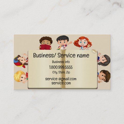 名前をカスタムするスピーチセラピーキッズマンガビジネスC 名刺 (正面)