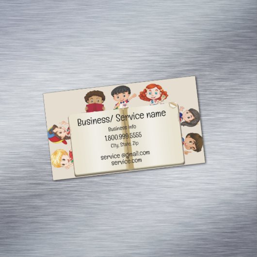 名前をカスタムするスピーチセラピーキッズマンガ マグネット名刺 (インサイチュ)