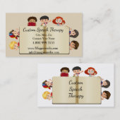 名前をカスタムするスピーチセラピーキッズマンガ 名刺 (正面/裏面)