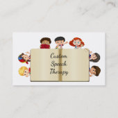 名前をカスタムするスピーチセラピーキッズマンガ 名刺 (裏面)